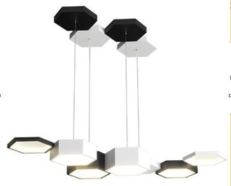 OEM Modern Hex - L&aacute;mpara Colgante Moderna De 133 Cm Y 60 W Led + Mando A Distancia