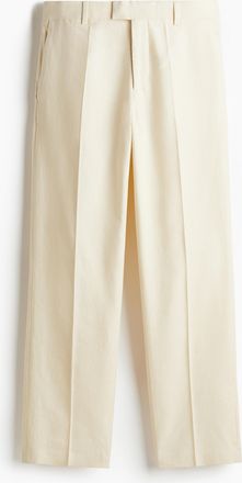 H&M Elegante Hose aus Leinenmix in Relaxed Fit - White