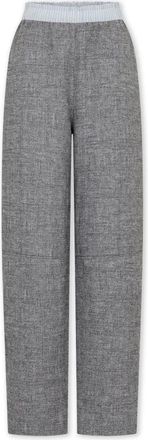 Paco Rabanne Rechte Pantalon - Dames - Broeken - Grijs - Maat: XS Linnen