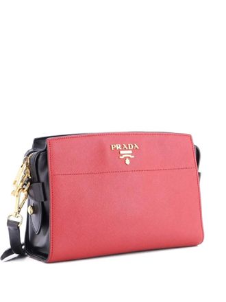 Prada Bibliotheque Saffiano Leather crossbody bag - Nero