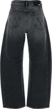 Mother Womens Half Pipe Jeans Gray Denim