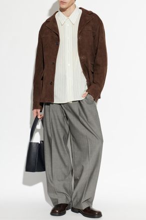 Officine G&eacute;n&eacute;rale Leather Jacket Erickson, Mens, Brown