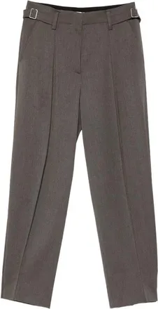 System Buckle-detail Pressed-crease Tailored Trousers