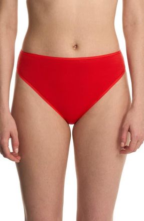 Natori Bliss Bare Cotton High Cut Briefs in Paprika at Nordstrom, Size X-Large