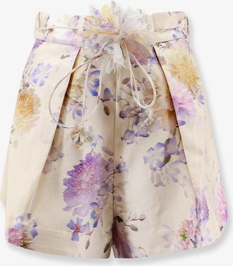 Zimmermann Shorts Luna in seta e cotone - ZIMMERMANN - gender_Woman