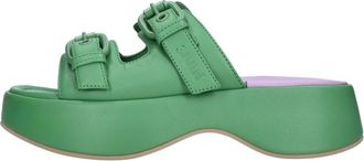 3Juin Corfu Leather Mule - Dames - Sandalen - Groen - 36 EU - Leer - Schoenen