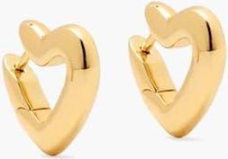 Yoj Loff Heart Hoop Earrings in Gold at Nordstrom, Size Medium