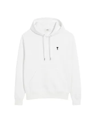 Ami White Logo Hoodie