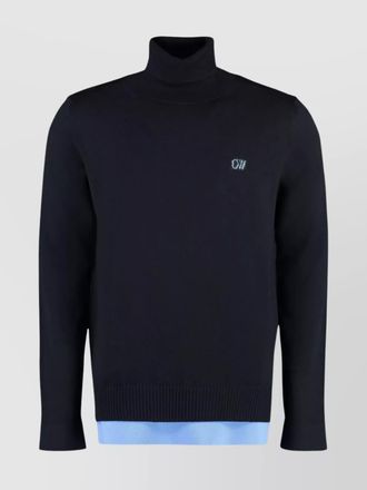 Off-white wool turtleneck sweater