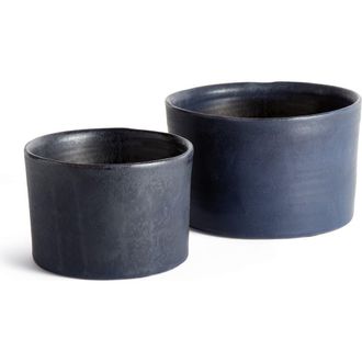 Napa Home & Garden Navy Terracotta Planters Studio Cachepots, Set of 2 in Blue at Nordstrom