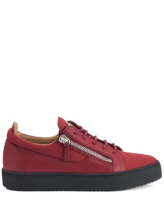 Giuseppe Zanotti Sneakers Frankie con doppia zip - Rosso