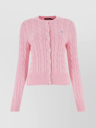 Polo Ralph Lauren cotton cable-knit cropped slim-fit cardigan