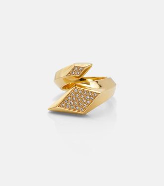 Versace Crystal-embellished ring