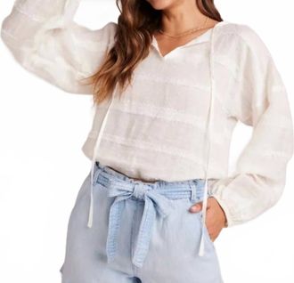 Bella Dahl Tie-Up Pullover Top In White