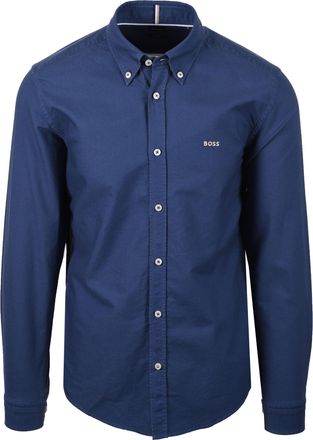 HUGO BOSS Mens H-roan-bd-e-c1-243 Casual Shirt Medium Blue Cotton - Size X-Large