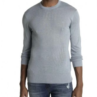 AllSaints Nomo Crew Pullover In Blue Marl