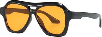 Generic Large Frame Mens Outdoor Sunglasses Driving Sports Vacation Sun Glasses(Orange)