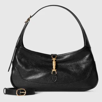Gucci Jackie Slim Medium Shoulder Bag, Black, Leather