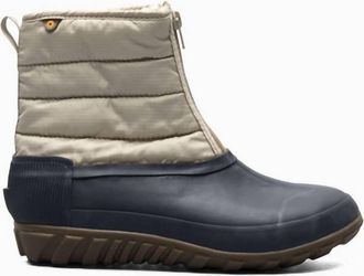 Bogs Womens Casual Zip Boots In Taupe Multi