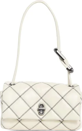 Marc Jacobs The Mini Dual Diamond Quilt Shoulder Bag in White/black at Nordstrom Rack