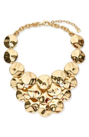 Lele Sadoughi Socialite Bib Necklace in Gold at Nordstrom