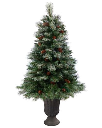 Nearly Natural 50In. Snowed French Alps Mountain Pine Artificial Christmas Tree