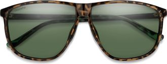 Smith Mono Lake 63m Oversize ChromaPop Polarized Round Sunglasses in Alpine Tortoise /Gray Green at Nordstrom