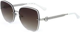 Guess Brown Gradient Butterfly Ladies Sunglasses GF6119 10F 61