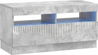 vidaXL Mueble De Tv Led Gris Hormig&oacute;n Madera De Ingenier&iacute;a Vidaxl