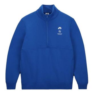 Nike sb x Fly Streetwea Fleece Half Zip Hoodie Blue DQ7313-480