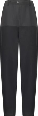 Pinko Xenia Broeken - Dames - Straight fit broeken - Zwart - XS - Wol - Broeken