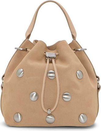 Vince Camuto Pippa Stud Leather Bucket Bag in Medium Brown at Nordstrom