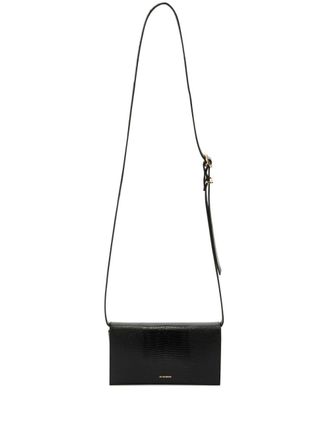 Jil Sander All-Day leather crossbody bag - women - Calf Leather - OS - Black