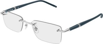 Montblanc Mb 0536O Optisch Montuur - Heren - Brillen - Grijs - 54 MM - Accessoires