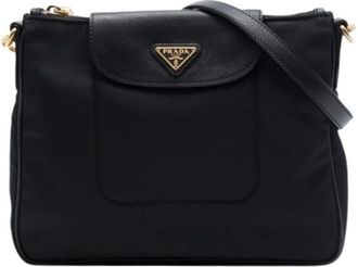 Prada Pre-owned Vintage Crossbody Bag - Dames - Vintage Schoudertas - Zwart - ONE Size - Leer - Vintage