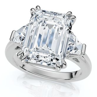 Pompeii3 Certified 4.40Ct Emerald Diamond Engagement Ring 14k Gold or Platinum Lab Grown