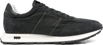 Philippe Model Zwarte Veterschoenen met Platte Zool - Heren - Sneakers - Zwart - 40 EU - Su&egrave;de - Schoenen