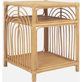 Sweeek Sweeek - Comodino in rattan 1 ripiano 1 vano portaoggetti
