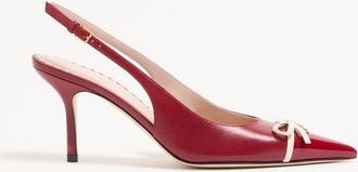 Valentino Garavani Bepointy Slingback Pump In Patent Leather And Kidskin 80Mm Wo