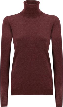 Brunello Cucinelli Klassieke Turtleneck Sweater voor veelzijdige stijl - Dames - Coltruien - Rood - M - Wol - Truien & Vesten