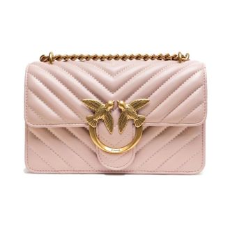 Pinko Shoulder Bags, female, Pink, ONE SIZE, Chic Chevron Mini Love Bag