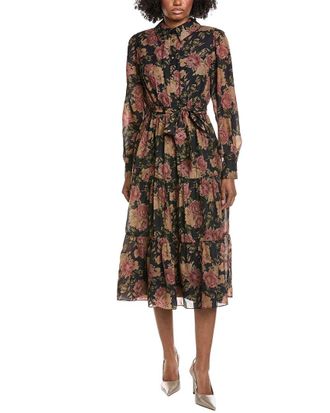 Mikael Aghal Print Midi Dress