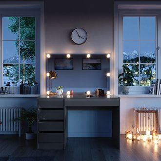 Vicco Tocador Sherry, Gris, 120 Cm Con Iluminaci&oacute;n Led