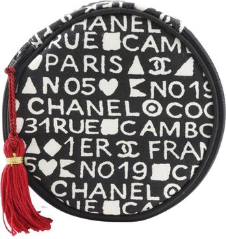 Chanel Black Cotton Pouch (Pre-Owned)