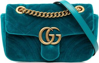 Gucci Pre-owned Gucci Small GG Marmont Matelasse Velvet Shoulder Bag Ladies 3JNPPURARI7Z2MZ8