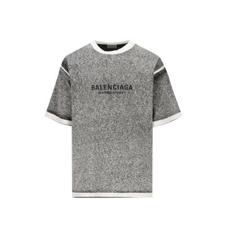 Balenciaga Logo-print Heathered T-shirt