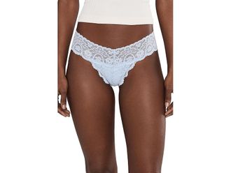 Commando Tulip Tanga Womens Underwear Ice Blue, Cotton/Elastane/Nylon