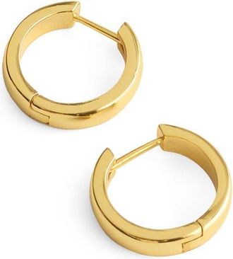 Madewell Small Huggie Hoop Earrings in Warm Gold at Nordstrom