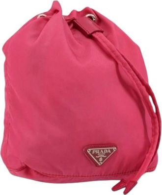Prada Pre-owned Bucket Bags, female, Pink, Size: ONE SIZE Pre-owned Bucket Bag