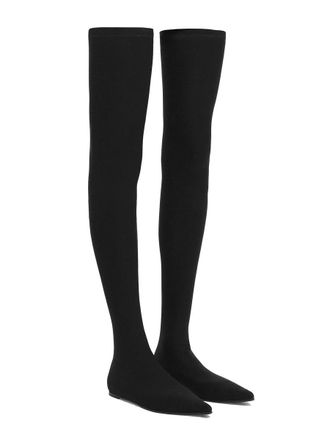 Dolce & Gabbana Stretch Jersey Cuissard Boot - Black